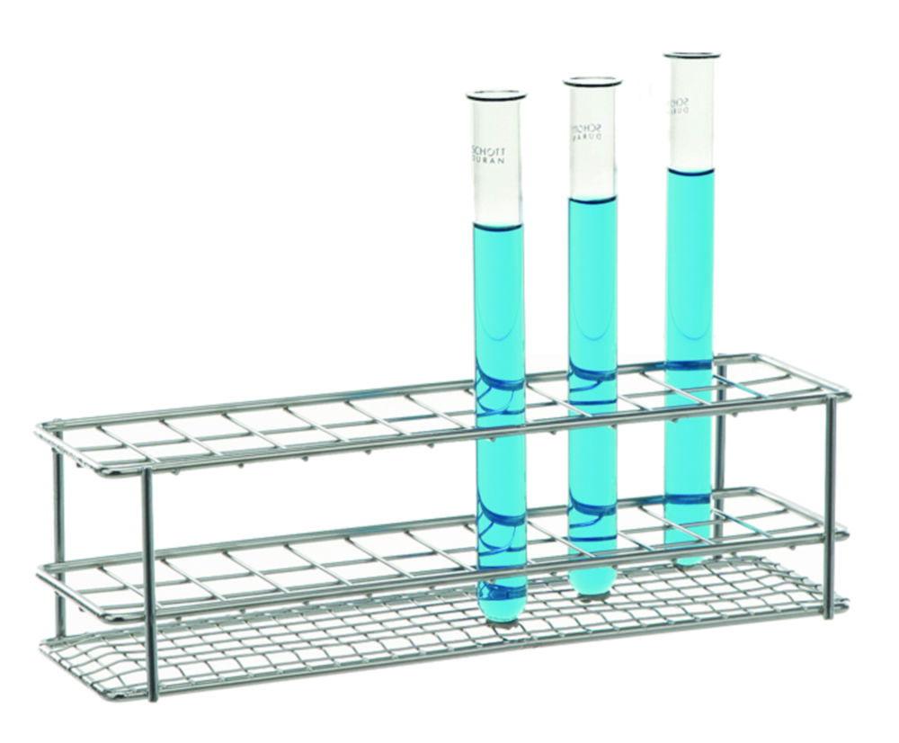 BOCHEM Test Tube Rack 4x6 Tubes 18/8 E-POLY, 130x90x70 mm