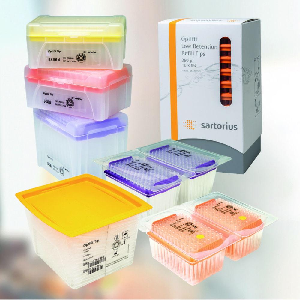 Sartorius Optifit Pipette Tips 0.5-200 µl Standard, 51mm, Presterilized Refill Pack 15x96