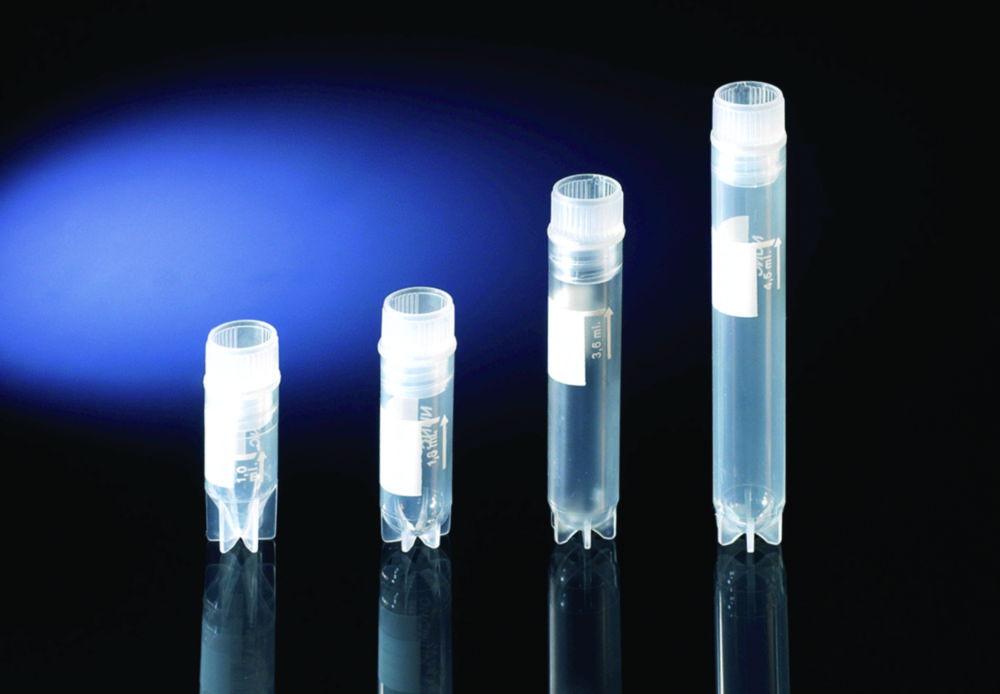 Thermo Nunc Cryotubes 1.0 mL PP Clear with Cap - Internal Thread, V-Shaped with Writing Area, Sterile (Pack of 10x50)