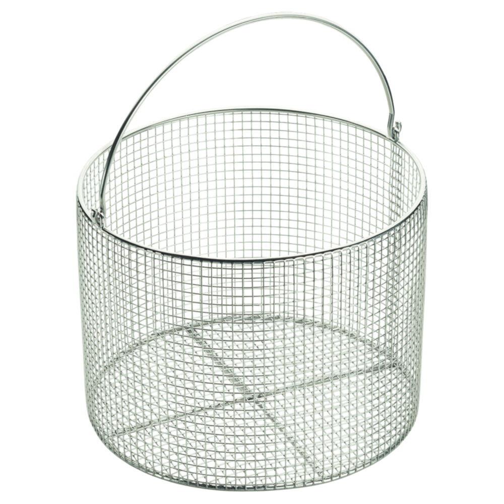 CertoClav Wire Basket with Handle (225mm Ø, 170mm Height, 8x8mm Mesh)