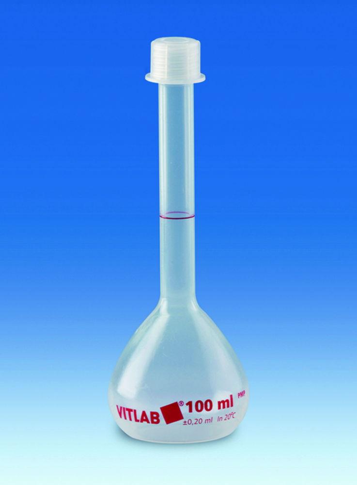 VITLAB Volumetric Flask PMP 500ml with Screw Cap

