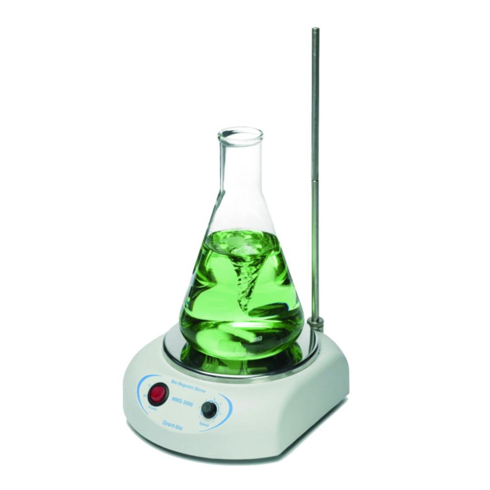 Grant Magnetic Stirrer MMS-3000 EURO (0-3000 RPM) with Stirring Bar and 12V External Power Adaptor, with Universal Power Adaptor