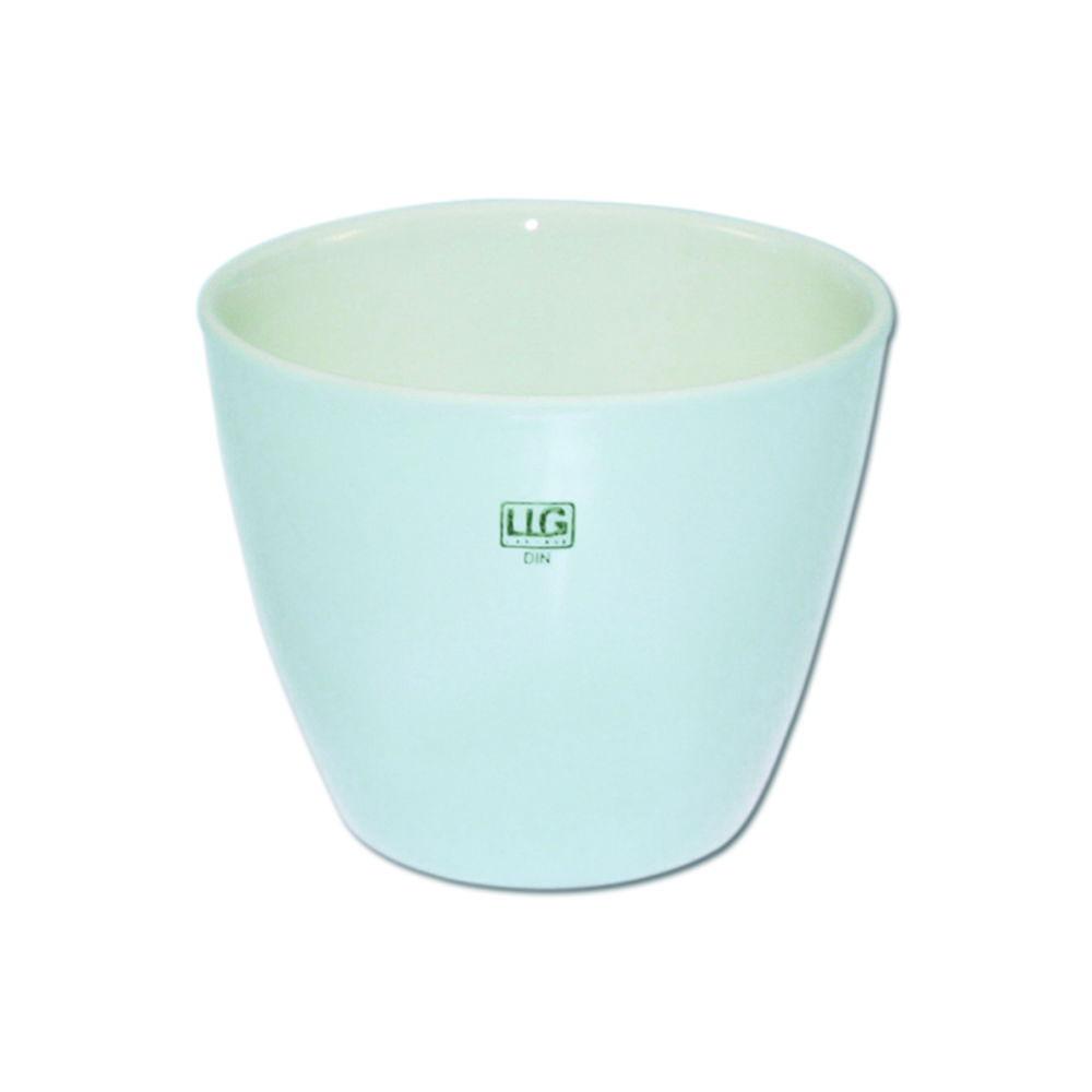 LLG Porcelain Crucible 2/35 DIN 12 mL, 35 mm Dia., Medium Form, Glazed