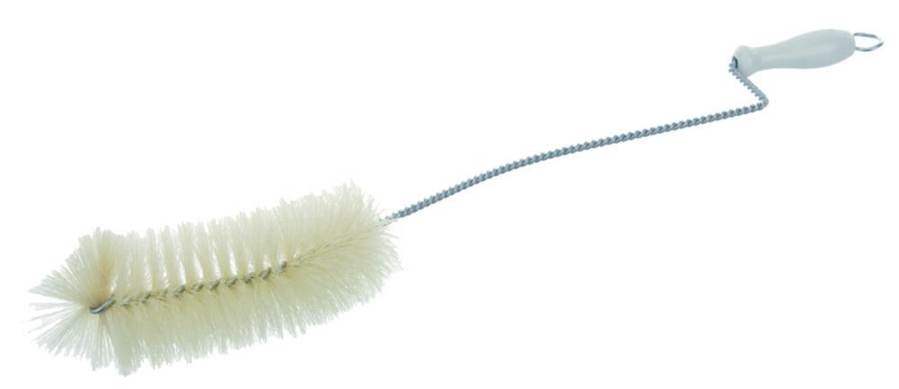 BOCHEM Curved Flask Brush, 430 mm Length, 55 mm Diameter, Natural Bristles