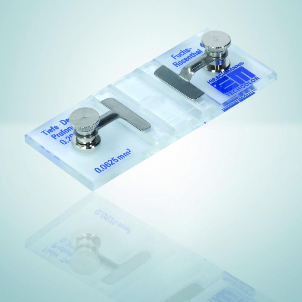 Hirschmann Counting Chamber acc. Neubauer, CE with Clamps