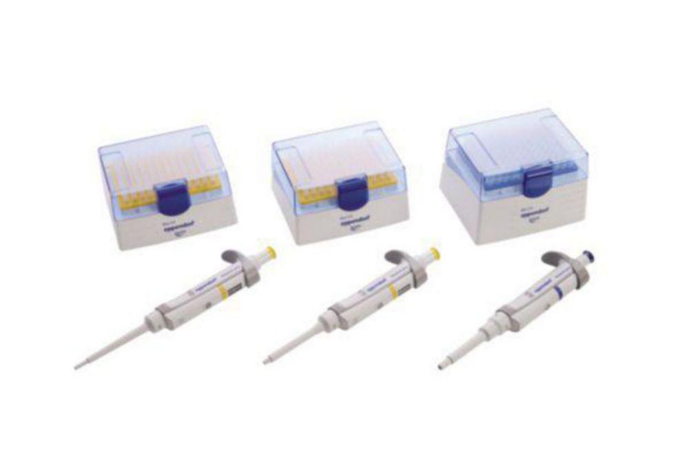 Eppendorf Research Plus G 1-Channel Pipette 2-20 µL, 20-200 µL, 100-1000 µL including EpT.I.P.S.-Sample Bags, Pack of 3