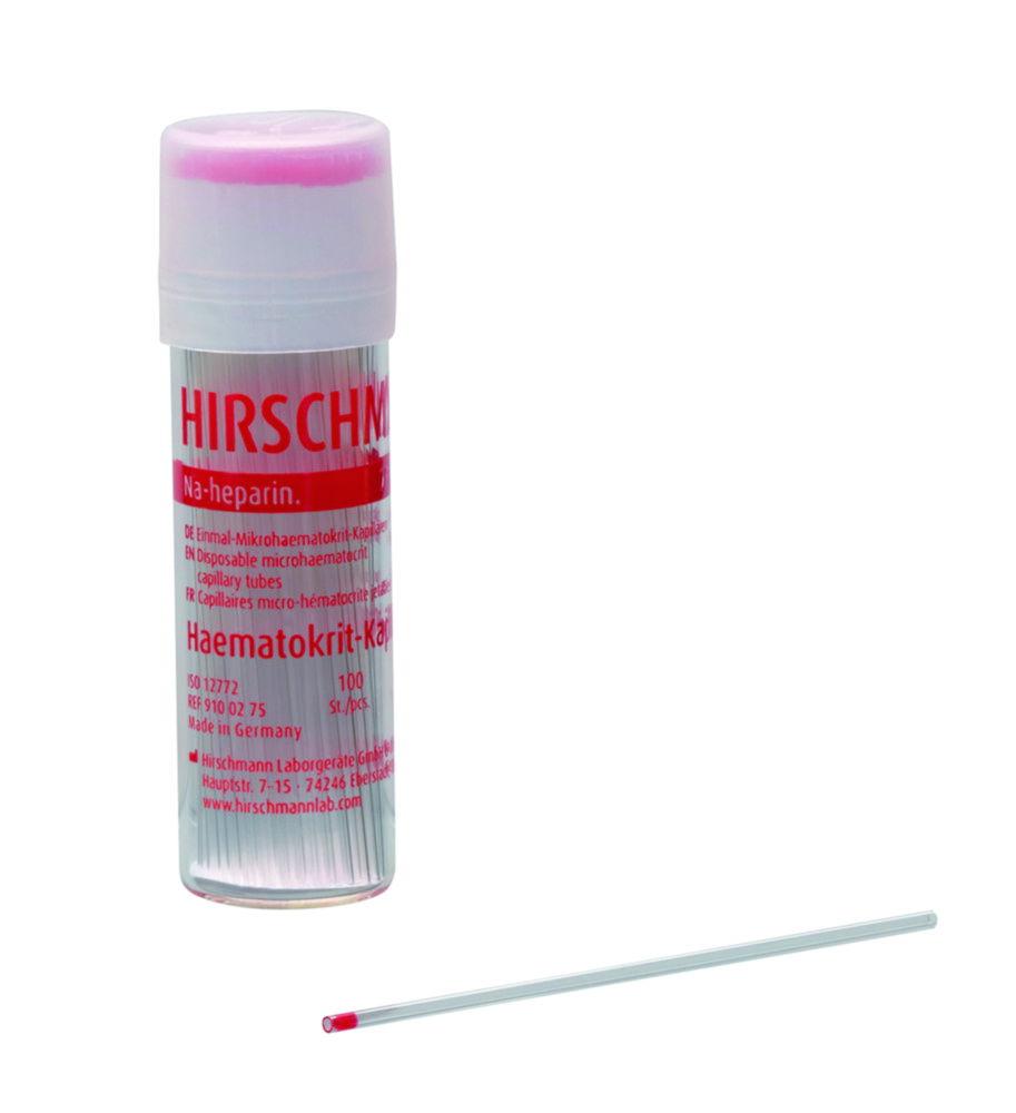 Hirschmann Laborgeräte Haematocrit Capillaries 60 µl for Single Use NA Heparinized (Pack of 10 x 100)