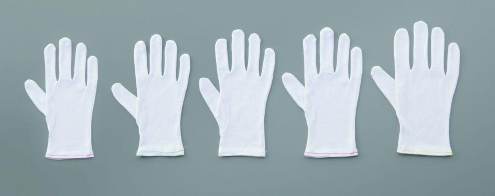AS One Cotton Smooth Gloves, Size L (Without Gusset), Pack of 12 Pairs​