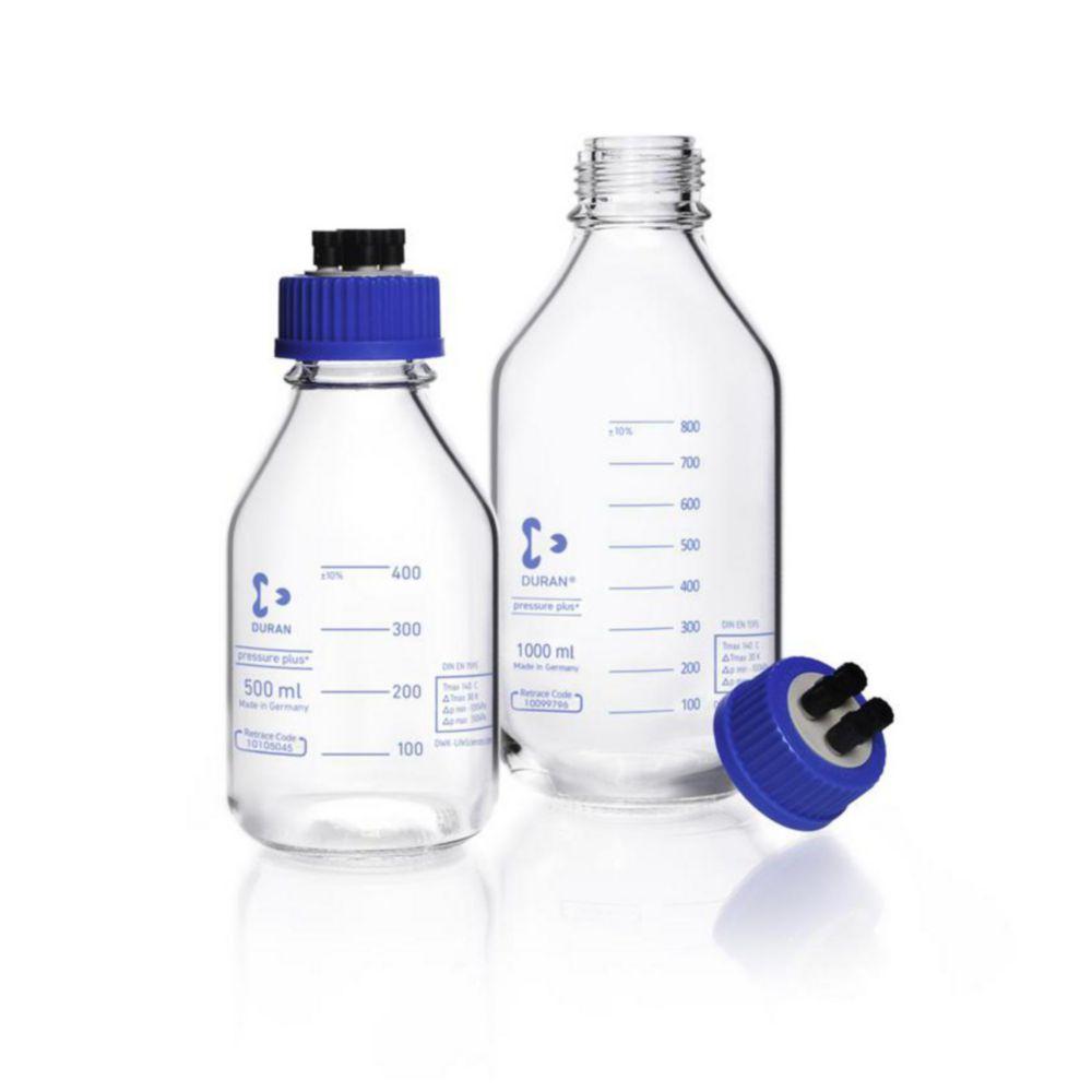 DWK Duran Laboratory Bottle, 500ml, HPLC GL 45, PP, 4-Port Screw Cap
