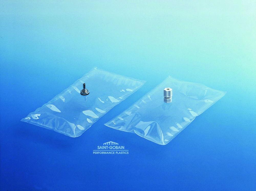 Saint-Gobain Gas Sampling Bags Chemware PVF, Fitting: On/Off, 150 x 150 mm, 0.3 L