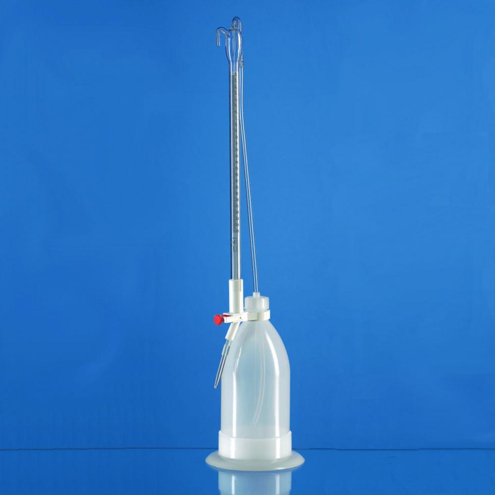 BRAND Titrator, Schilling, cap. 50 ml : 0.1 ml with 1000 ml PE-HD Reservoir Bottle