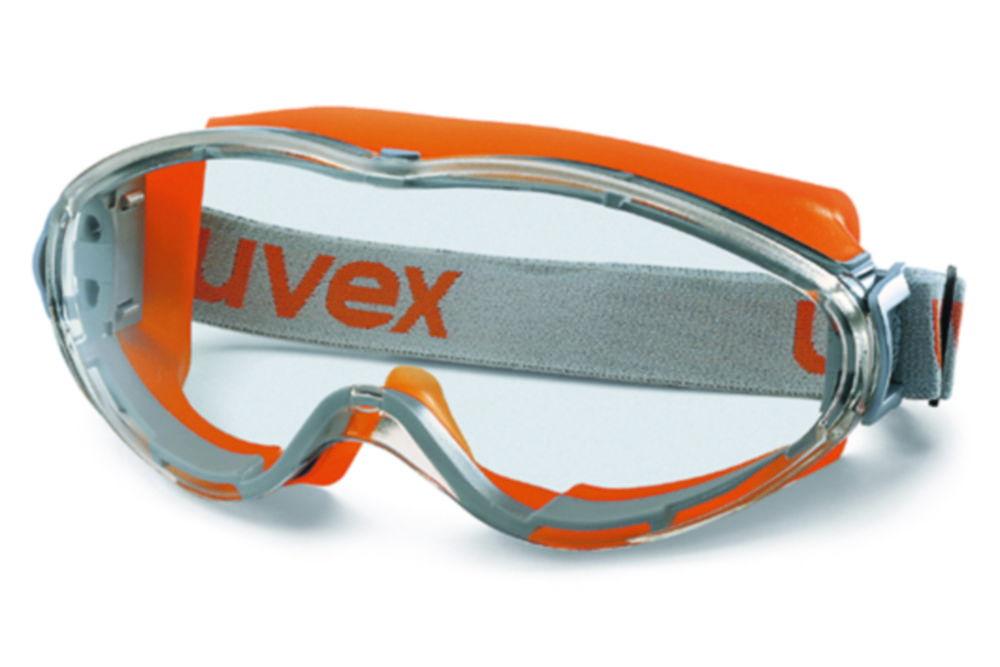 Uvex Safety Goggles Ultrasonic 9302 Orange/Grey, Disc Colorless, UV 2-12, Supravision HC-AF


