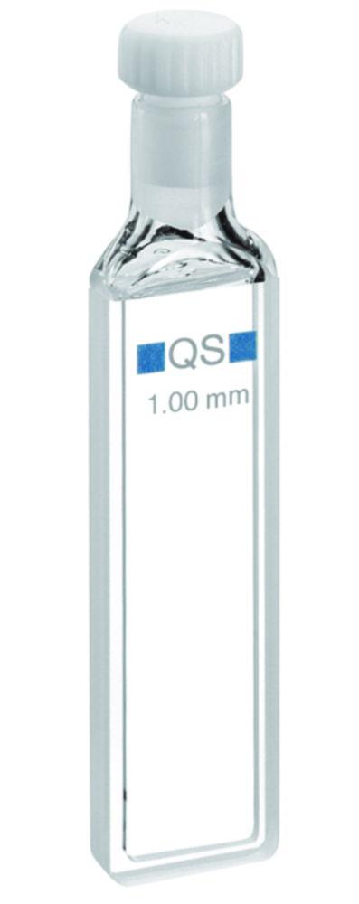 Hellma Macro Cuvette 110 QS, 1mm Thickness, Quartz Glass, 350 µL with PTFE Stopper