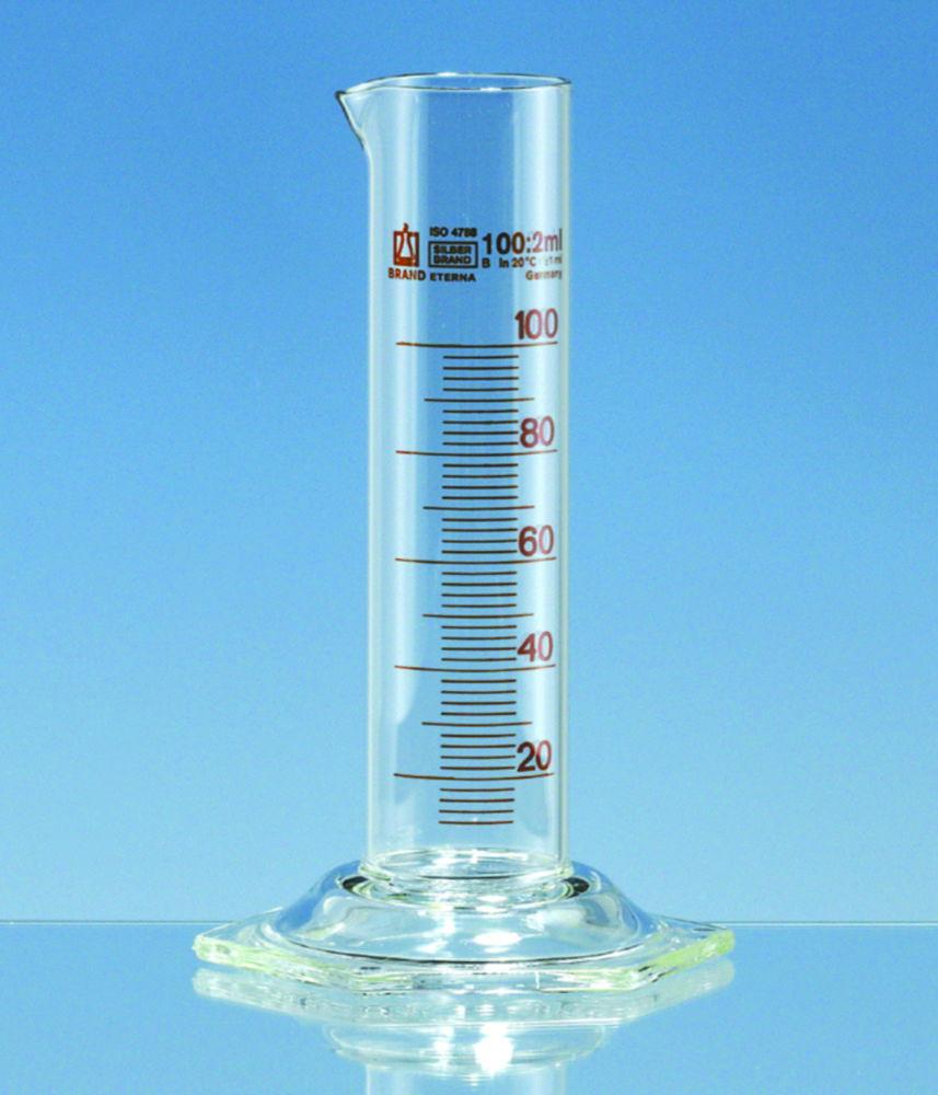 BRAND Measuring Cylinder, Low Form, Class B, 100 mL, Borosilicate 3.3, Pack of 2

