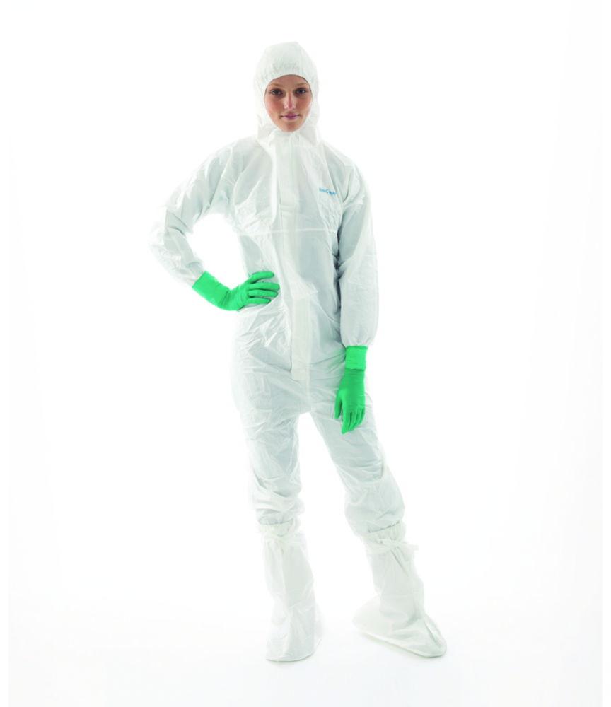 BioClean-D single use Overall for cleanroom size M, PP/PE, white, with hood, model BDCHT, pack of 20x1