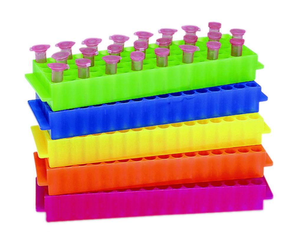 Heathrow Scientific 80-Well Green Polypropylene Microtube Rack for 1.5/2.0 mL Tubes