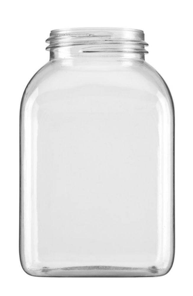 Kautex Textron Wide Mouth Containers Square Shape 2000ml Clear Without Closures