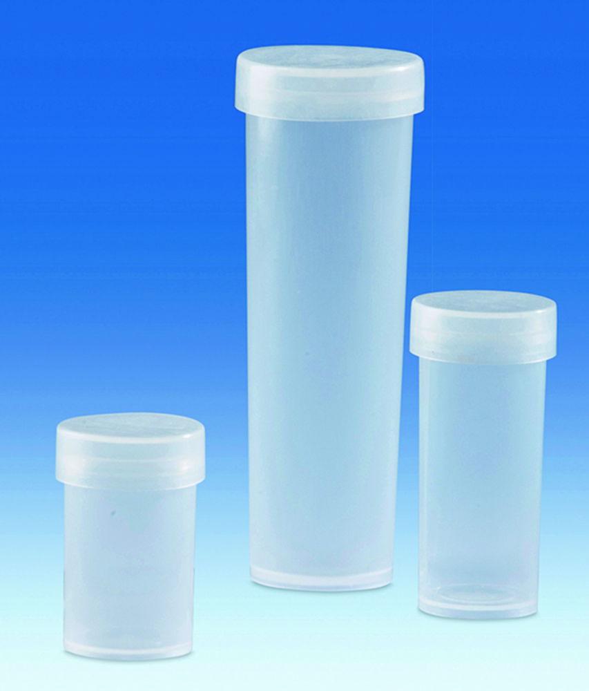 VITLAB Sample Vials 18ml, PP, Conical with Snap-On Lid, Pack of 25