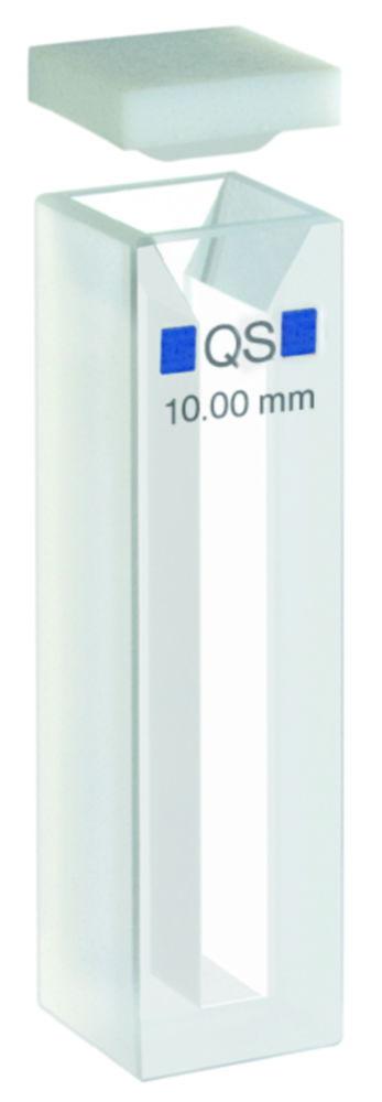 Hellma Half-Micro Cuvette 104-QS, 50mm Thickness Quartz Glass SUPRASIL, 7000 µl with Cover of PTFE