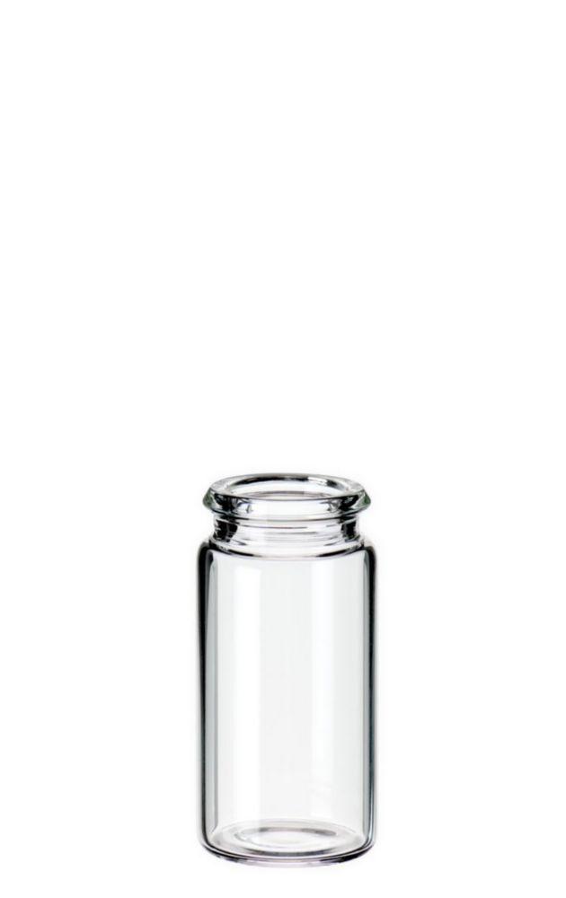 LLG Snap Cap Vial N 18, 5 mL O.D. 20 mm, Outer Height 40 mm, Clear Flat Bottom, Pack of 100
