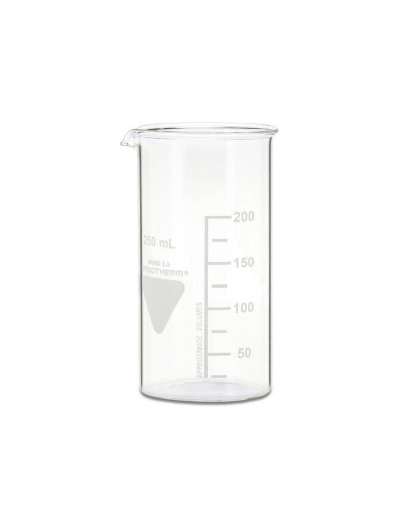 Scherf Beakers 250 ml, High Form, Boro 3.3, With Division and Spout, Pack of 10