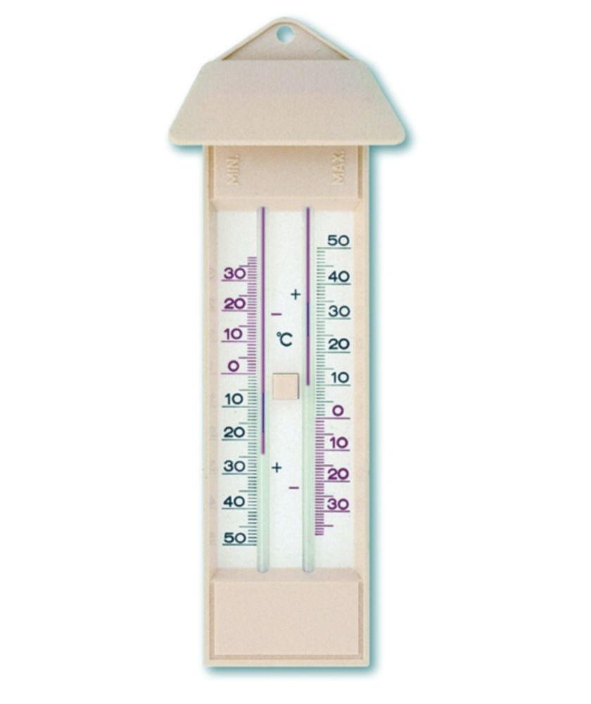 TFA Dostmann Maxima/Minima Thermometer with Push Button, Plastic Ivory, Mercury-Free