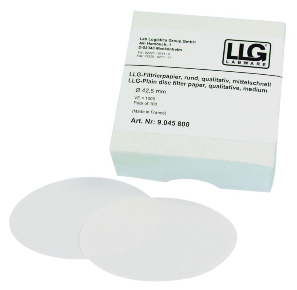 LLG Filter Circles 125mm Qualitative Medium/Fast, Pack of 100