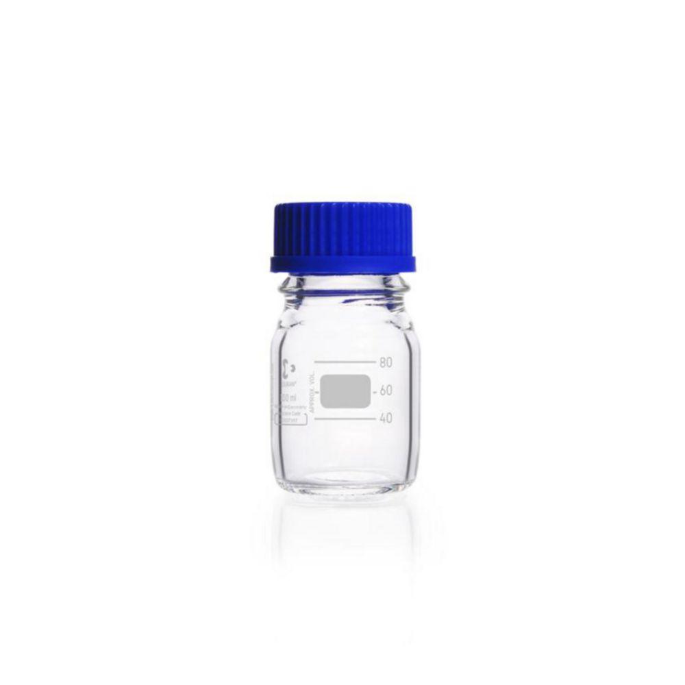 DWK Duran 100 mL Clear Glass Laboratory Bottle with GL 45 Screw Cap