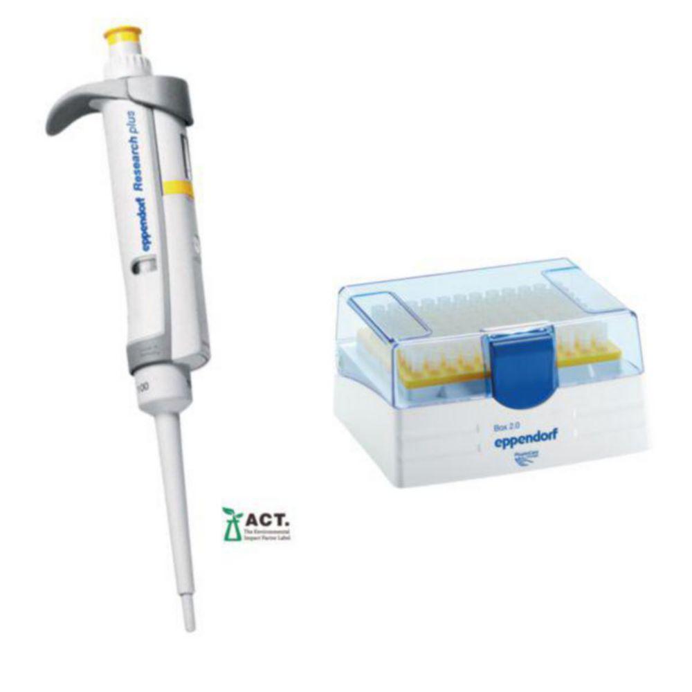 Eppendorf Research Plus G 1-Channel Pipette 10-100 µL, Yellow including EpT.I.P.S.-Box