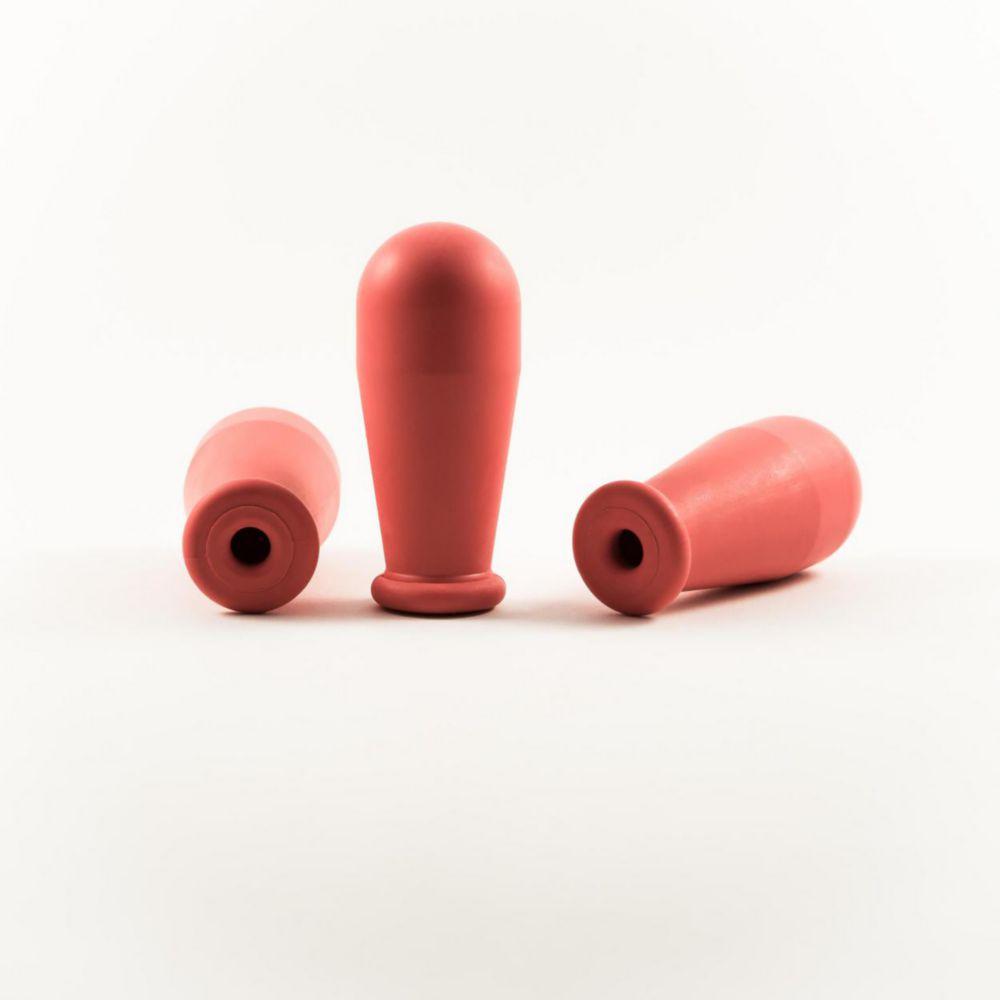 Deutsch & Neumann Pipet Teats, Red, 10 mL Natural Rubber (NR), Pack of 3

