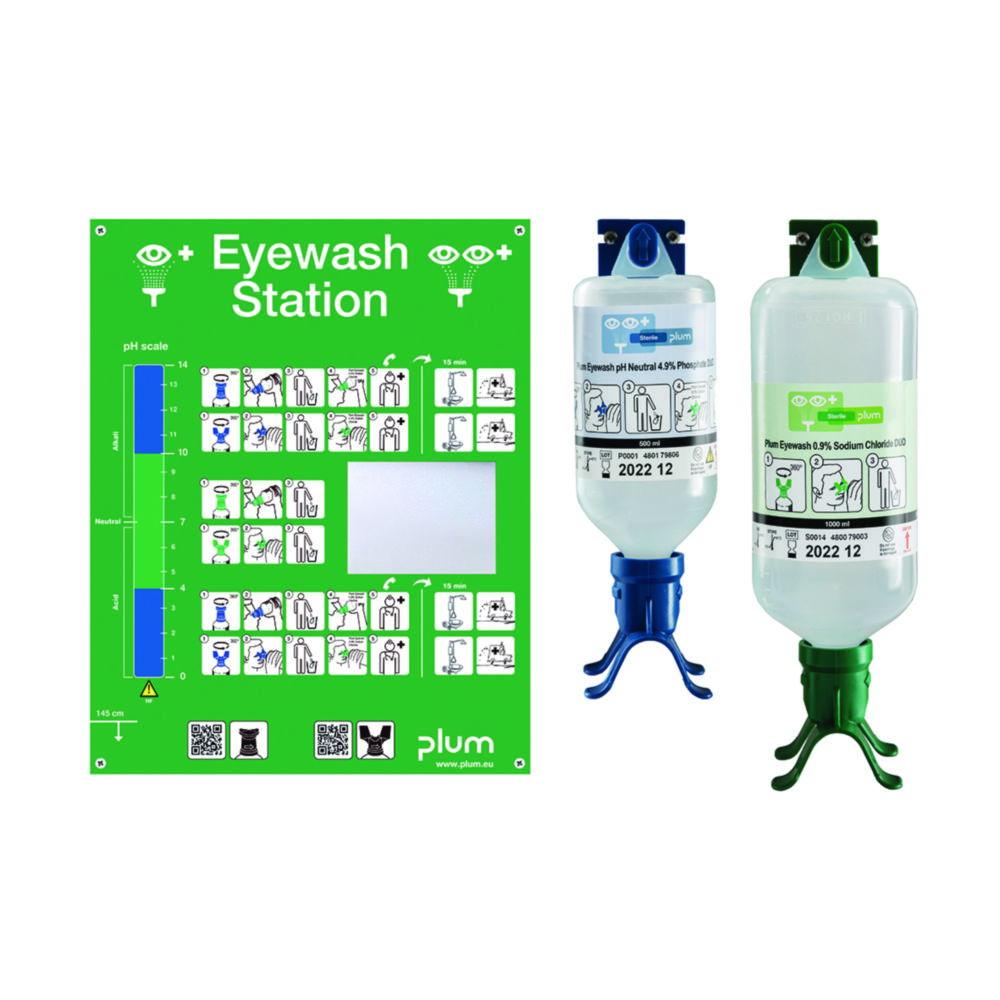 B-Safety Plum Eye Emergency Station DUO for the Simultaneous Flushing of Both Eyes