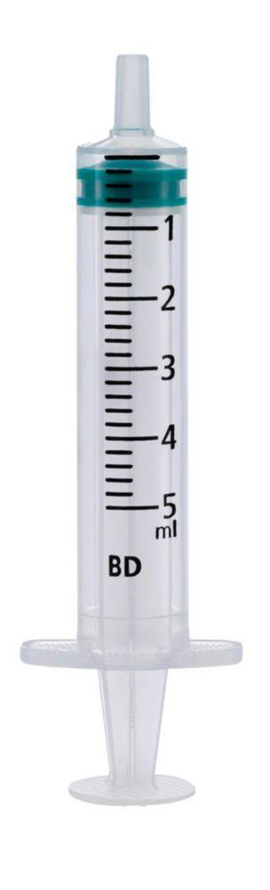 Becton Dickinson Emerald Disposable Syringes 5 ml Luer, Concentric, 3-Part, Divided 0.2 ml, EO-Sterilized, Pack of 100