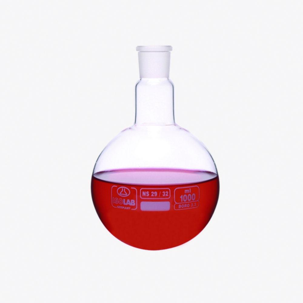 ISOLAB Round Bottom Flask 250 mL, NS 29/32, Borosilicate 3.3, Without Stopper