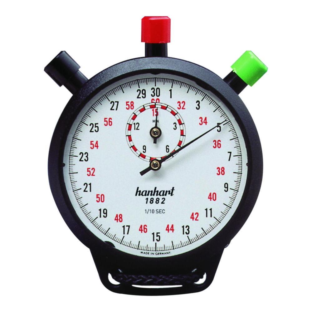 Hanhart 1882 Addition Stopwatch, 1/10 Sec – 15 Min, Black ABS Housing