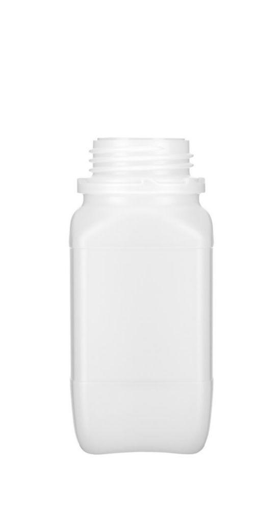 Kautex Textron 500mL Square Reagent Bottle Wide Neck PE HD Cap (Without Screw Cap)