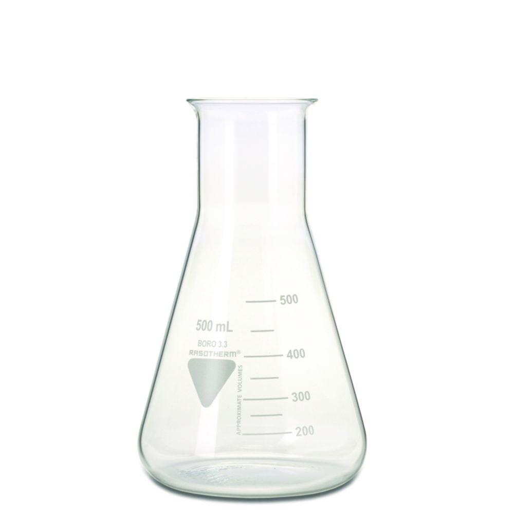 Scherf Erlenmeyer Flask 2000ml, Wide Neck, Boro 3.3, Pack of 10
