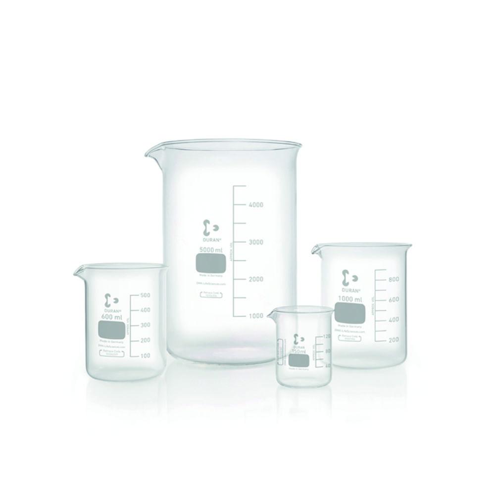 DWK Duran Low Form Beaker with Spout, 150 mL