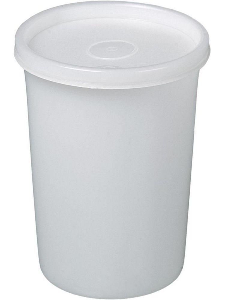Bürkle All-Purpose Box 500 ml, Round, PE 75/95x127 mm, Translucent, with Screw Cap PE