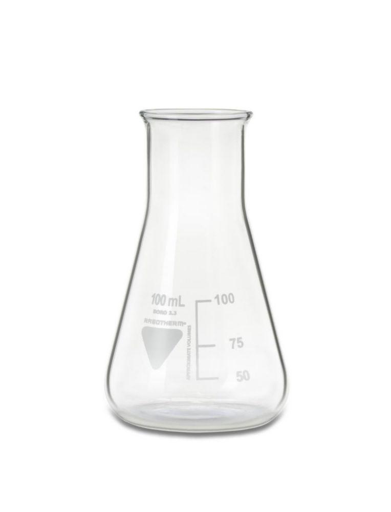 Scherf Erlenmeyer Flask 100 ml, Wide Neck, Boro 3.3, Pack of 10