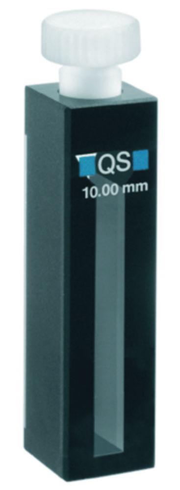 Hellma Micro-cuvette 108.002B-QS, 10mm Thickness Quartz Glass SUPRASIL, 500 µl with Cover of PTFE
