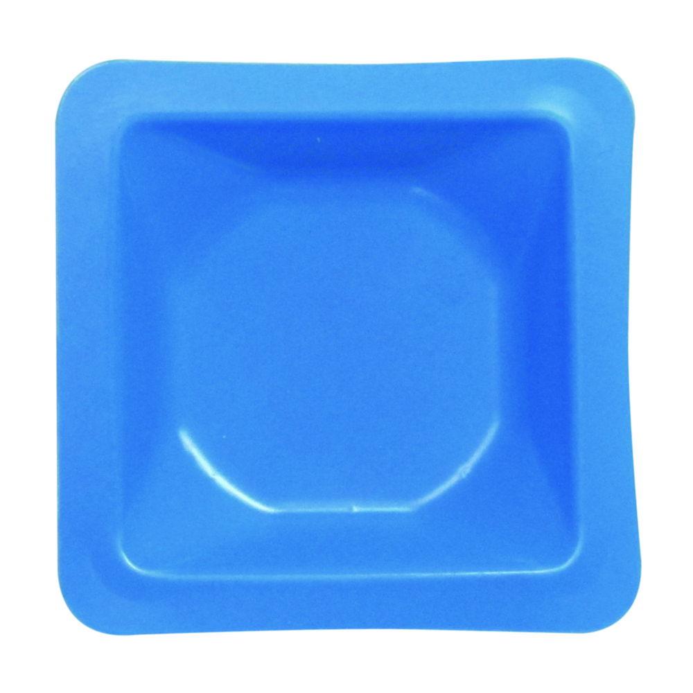 Heathrow Scientific Weighing Boats, 85x85x24 mm, 100 mL, Blue, PS, Pack of 500