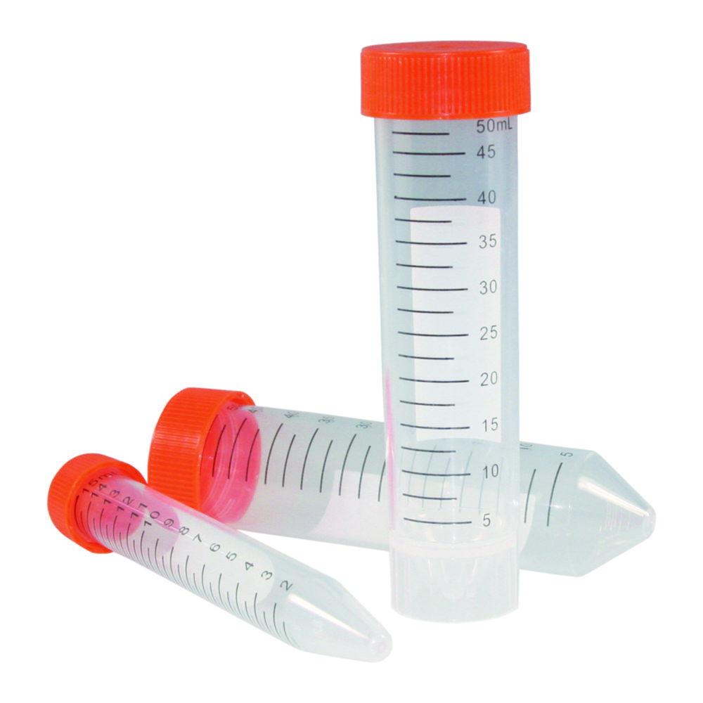 LLG Centrifuge Tubes Economy 50 mL PP Self-Standing, Sterile, in Bag of 25, Pack of 500