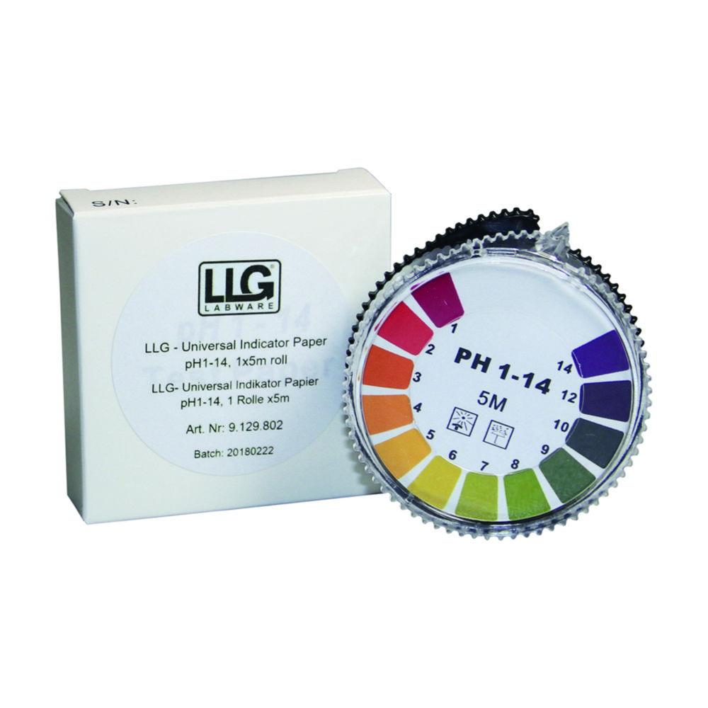 LLG Universal Indicator Paper pH 1-11, 1 Roll of 5m, Pack of 10