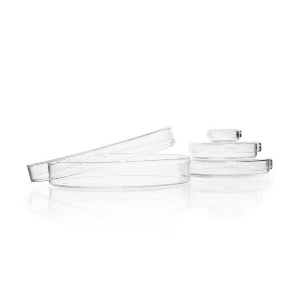 DWK Duran STERIPLAN 40 mm x 12 mm Petri Dishes, Soda-Lime Glass, Pack of 10