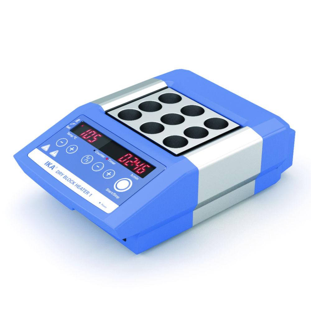 IKA Digital Block Thermostat Dry Block Heater 1 S 3, for 1 Aluminium Block Insert, up to 120 °C, with Swiss Plug