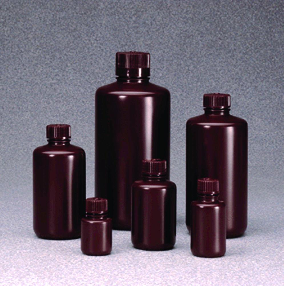 Thermo Nalgene Narrow-Mouth Amber HDPE Bottle 1000 mL with Closure​