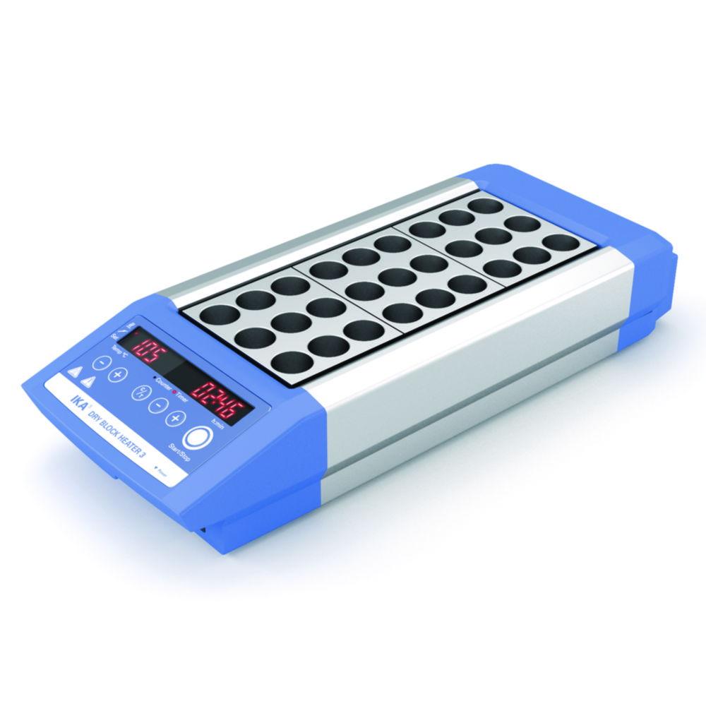 IKA Digital Block Thermostat Dry Block Heater 3 S 2, for 3 Aluminium Block Inserts, up to 120 °C, with UK Plug