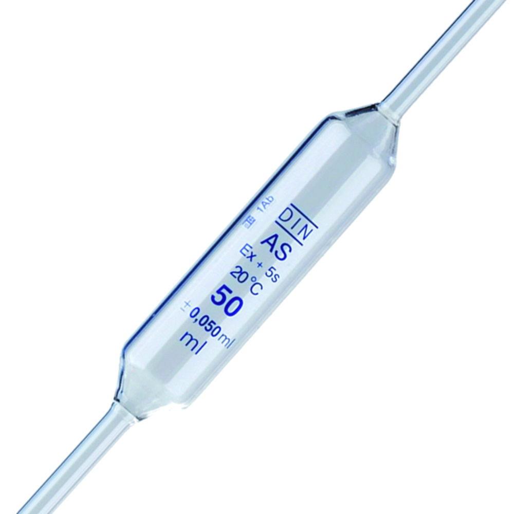 LLG Volumetric Pipettes 10 mL Soda Lime Glass Class A, Blue Grad, 440 mm, Conformity Batch Certified, Pack of 10