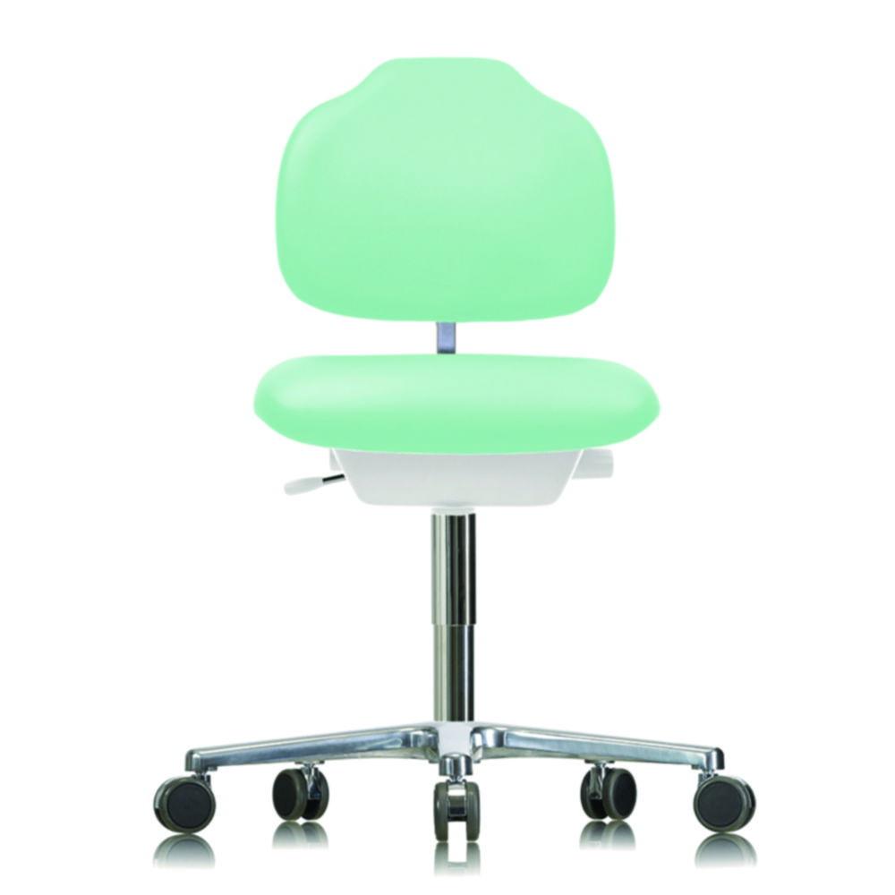 Werksitz Swivel Chair WS 1320 KL GMP – Turquoise, Ergo Backrest and Seat from Imitation Leather, Height Adjustable (450–620 mm)

