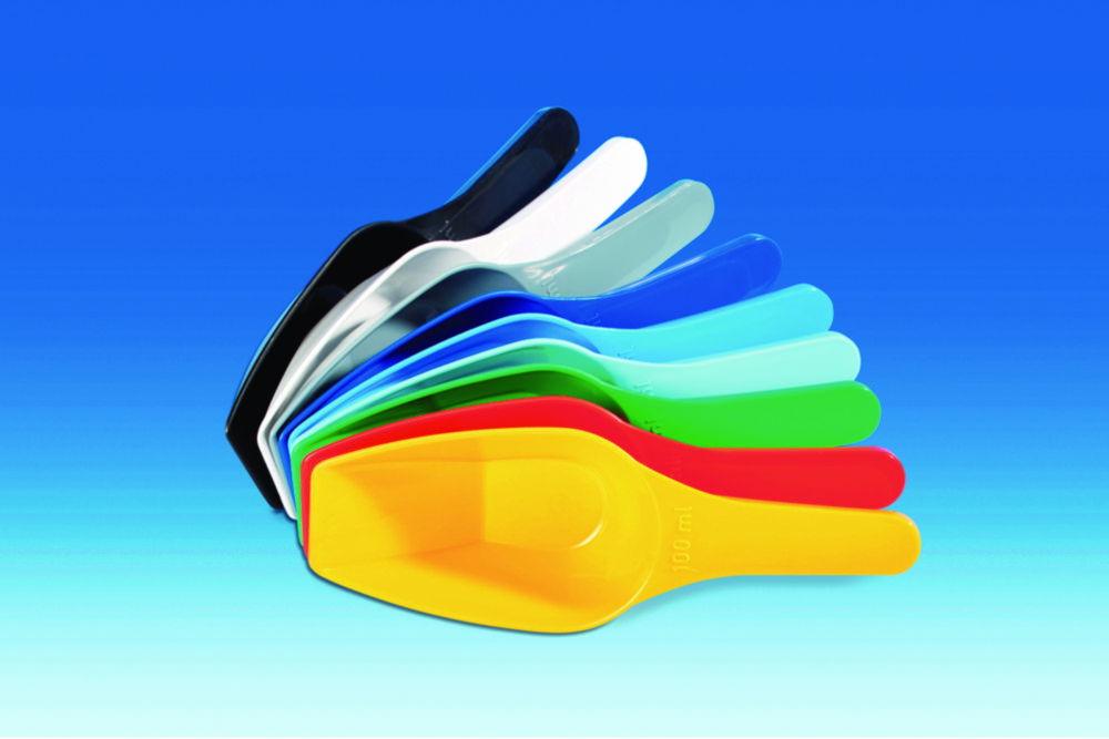 VITLAB Measuring Scoop Set 100 ml, PP, 200mm Long, á 1 x White, Red, Grey, Black, Yellow, Blue, Green, Light Blue

